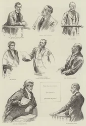 The Baccarat Case, Sketches in Court